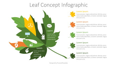 Leaf Concept Infographic Presentation Template, Master Slide