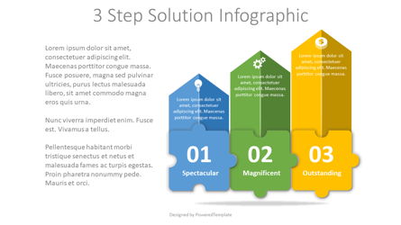 3 Step Solution Infographic Presentation Template, Master Slide