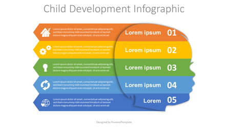 Child Development Infographic Presentation Template, Master Slide