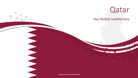 Qatar State Flag Theme Presentation Template, Master Slide