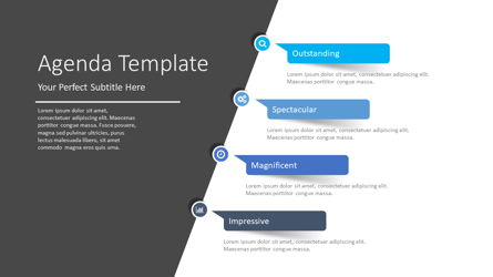Paper Stickers Agenda Template Presentation Template, Master Slide