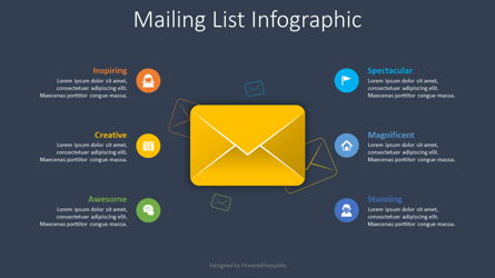 Mailing List Infographic Presentation Template, Master Slide