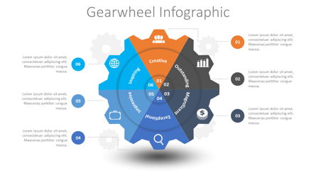 Gearwheel Infographic Presentation Template, Master Slide