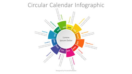 Circular Calendar Infographic Presentation Template, Master Slide
