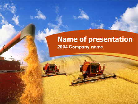 Wheat Harvesting Presentation Template, Master Slide