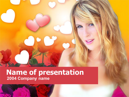 Woman in Love Free Presentation Template, Master Slide