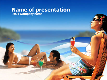 Cocktail On The Beach Presentation Template, Master Slide