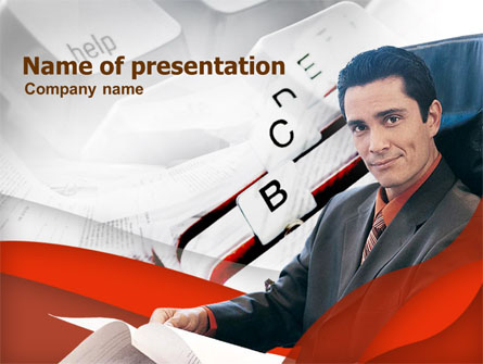 Businessman At Work Presentation Template, Master Slide