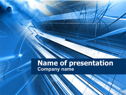 Blue Cable and Wires Presentation Template, Master Slide
