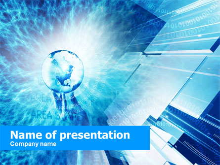 Crystal Globe In Hand Presentation Template, Master Slide