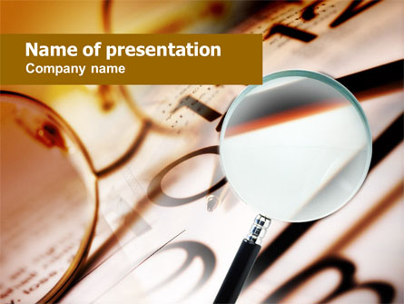 Glasses Presentation Template, Master Slide