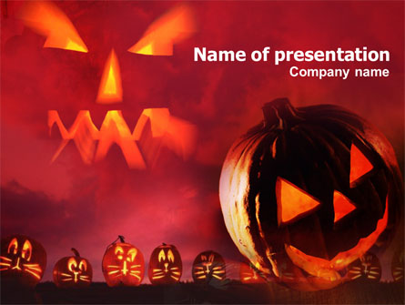 Stingy Jack And Jack O'Lantern Halloween Night Presentation Template, Master Slide