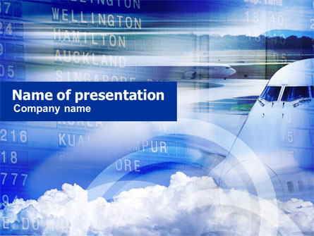 Flight Schedule Presentation Template, Master Slide