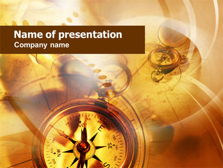 Compass Yellow Theme Presentation Template, Master Slide