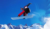 Flying Snowboarder Presentation Template
