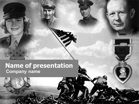 Battle of Iwo Jima Presentation Template, Master Slide