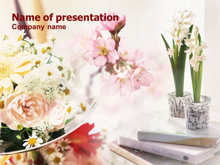 Flower Decoration Presentation Template for PowerPoint and Keynote