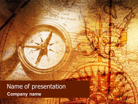 Compass & Map Presentation Template, Master Slide