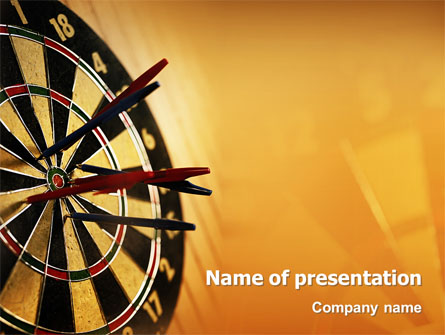 On Target Darts Template For PowerPoint Presentations