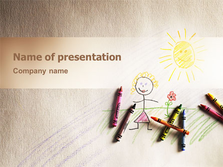 Childish Drawing Presentation Template For Powerpoint And Keynote Ppt Star