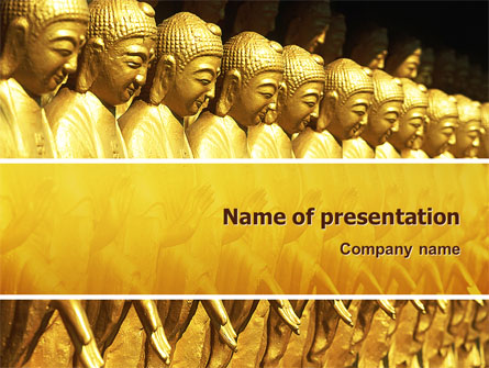 Statues of Buddha Presentation Template, Master Slide