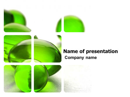 Green Balls Presentation Template, Master Slide