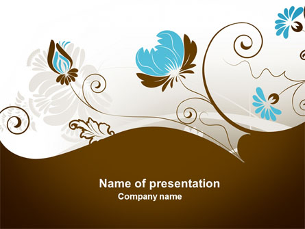 Brown Flowers Powerpoint Templates - Brown, Flowers - Free PPT