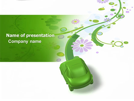 Green Car Presentation Template, Master Slide