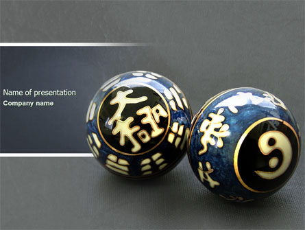 Chinese Therapy Balls Presentation Template, Master Slide