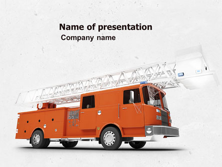 Free Powerpoint Templates Design - A Red Fire Engine