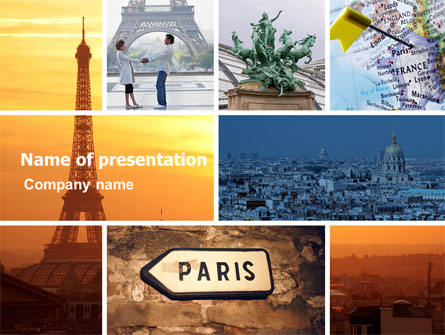 Paris In Collage Presentation Template For Powerpoint And Keynote Ppt Star