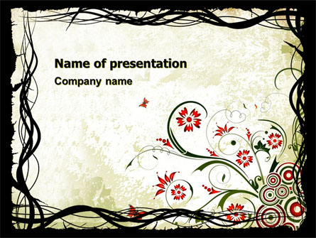Open Flowers Pattern Presentation Template, Master Slide