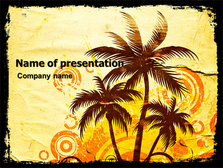 Palm Trees Presentation Template, Master Slide