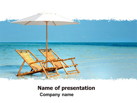 Beach Bench Presentation Template, Master Slide