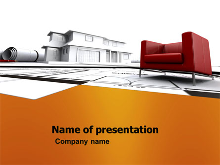 Visualization Of House Draft Free Presentation Template, Master Slide