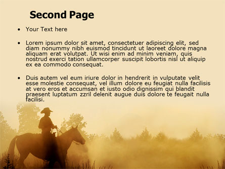 free cowboy powerpoint template western theme slide
