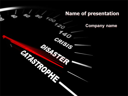 Catastrophe Speedometer Presentation Template, Master Slide