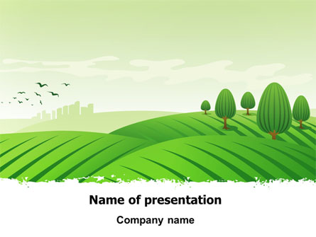 Green Hills Presentation Template, Master Slide