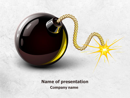 Bomb With Burning Wick Free Presentation Template, Master Slide