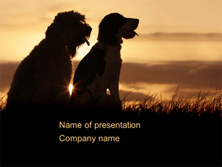 Dog Couple Presentation Template, Master Slide