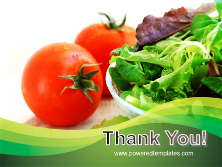 Salad With Tomatoes Presentation Template For Powerpoint And Keynote 