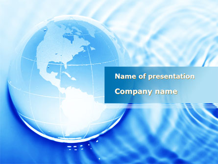 Globe in Blue Colors Presentation Template, Master Slide