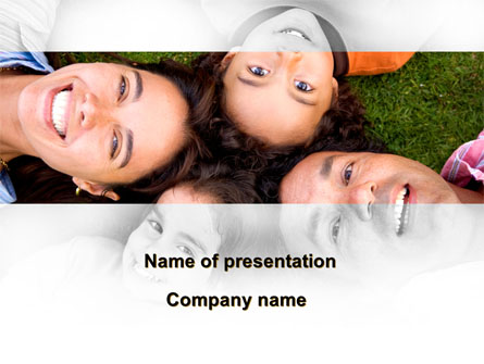 Happy Family On The Green Field Presentation Template, Master Slide