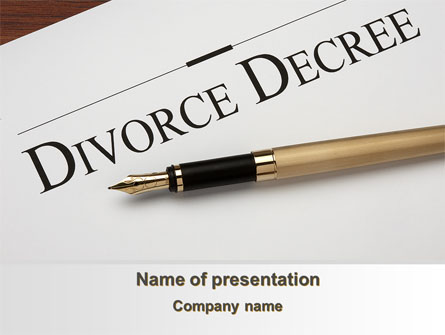 Divorce Decree Presentation Template, Master Slide