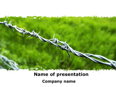 Barbed Wire Fence Presentation Template, Master Slide