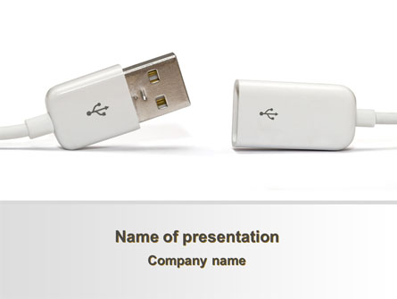 USB Connection Presentation Template, Master Slide