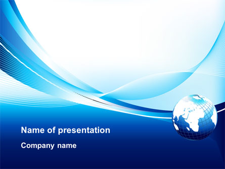 Abstract Blue With Globe Presentation Template, Master Slide