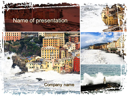 Italian Coastal Town Presentation Template, Master Slide