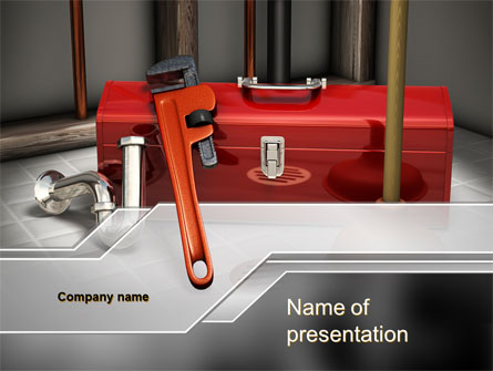 Plumbing Tool Box Presentation Template, Master Slide