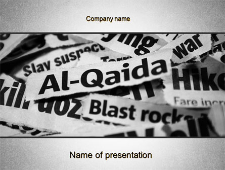 Terrorism Presentation Template, Master Slide